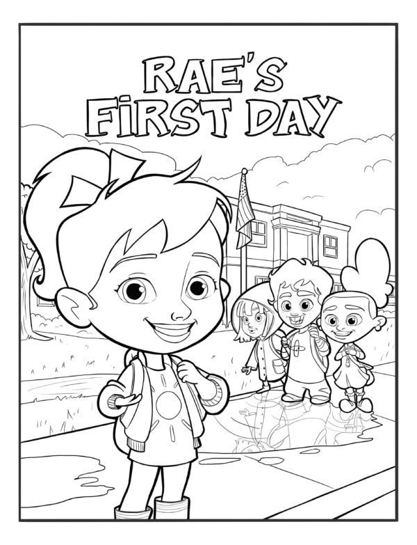 Rae's First Day Coloring Book Interior
