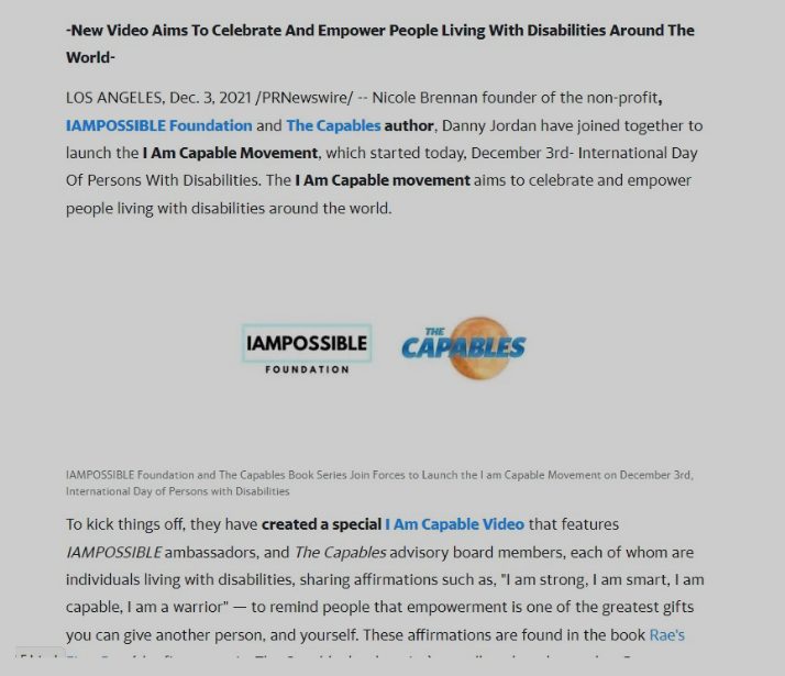 IAMPOSSIBLE FOUNDATION THE CAPABLES
